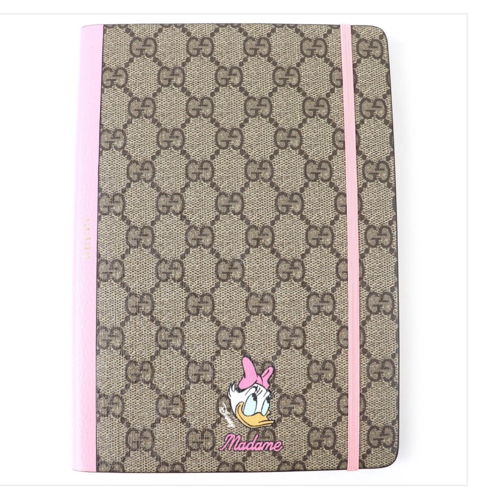 Gucci x Disney Daisy Pink & Brown Notebook, Stationary. Full Set Box & Dust Bag
